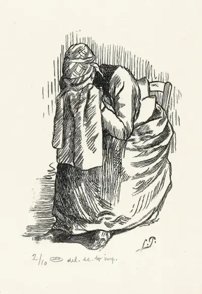 Huilende vrouw von Lucien Pissarro