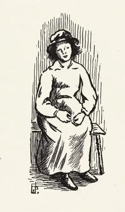 Jong meisje von Lucien Pissarro