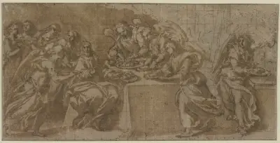 Die Speisung Christi in der Wüste von Ludovico Carracci