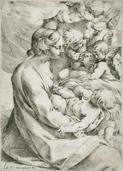 Madonna and Child with Angels, 1595 – Nr. 2 von Ludovico Carracci
