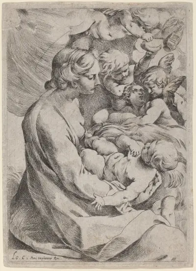 Madonna and Child with Angels, 1595 – Nr. 1 von Ludovico Carracci