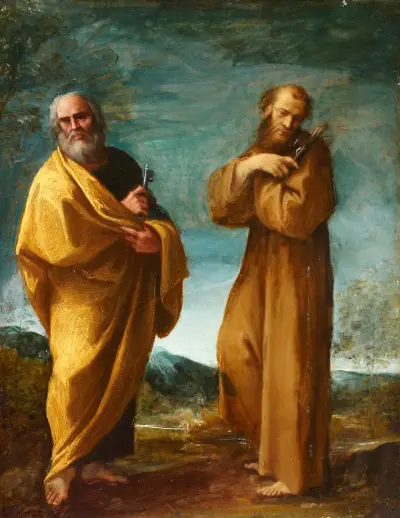 Saints Peter and Francis of Assisi von Ludovico Carracci