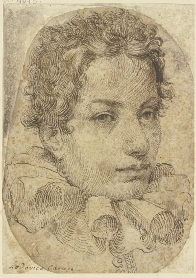 Young man with ruff von Ludovico Carracci
