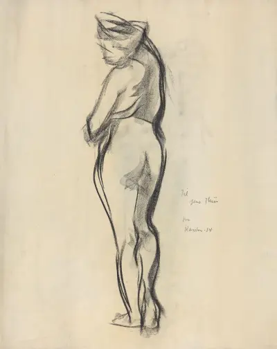 Ryggvendt kvinneakt, Ludvig Karsten