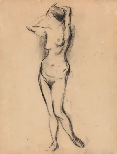 Stående kvinneakt, 1914 – Nr. 1, Ludvig Karsten