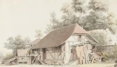 Bauernhaus im Berner Mittelland – nr 2 av Johann Ludwig Aberli