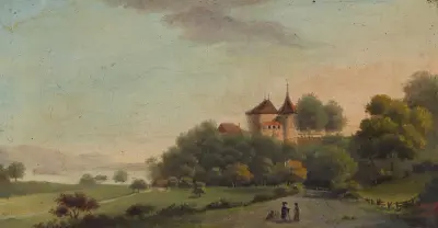 Le Chateau de Cerlier av Johann Ludwig Aberli