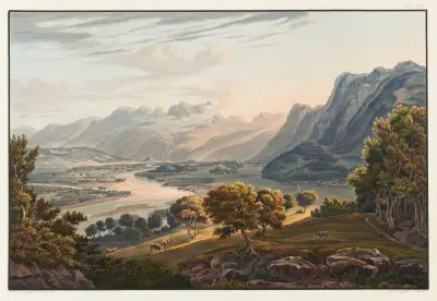 Réunion de l’Ill et du Rhin av Johann Ludwig Bleuler