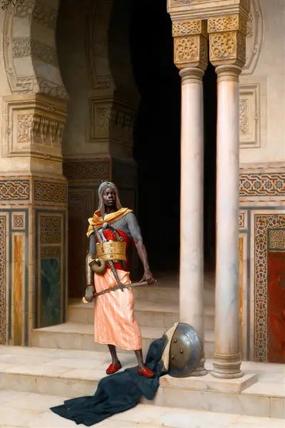 A Nubian Guard av Ludwig Deutsch