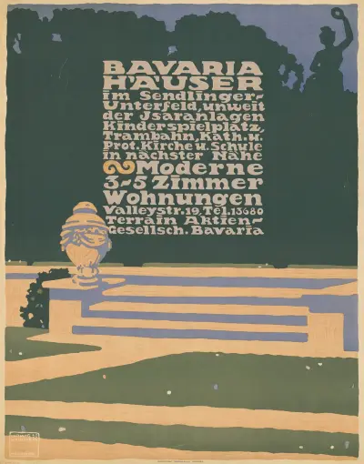 Bavaria Häuser im Sendlinger-Unterfeld. Terrain Aktien-Gesellschaft, Ludwig Hohlwein