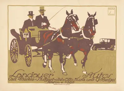 Landauer Autos Carl Merkle Stuttgart, Ludwig Hohlwein