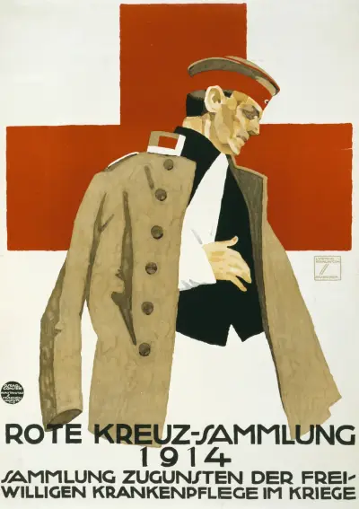 Rote Kreuz-Sammlung 1914. Sammlung zugunsten der Freiwilligen Krankenpflege im Kriege, Ludwig Hohlwein