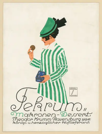 Tekrum Makronen-Dessert Theodor Krumm, Ludwig Hohlwein