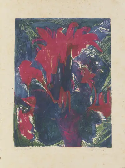 Alpenveilchen av Ernst Ludwig Kirchner