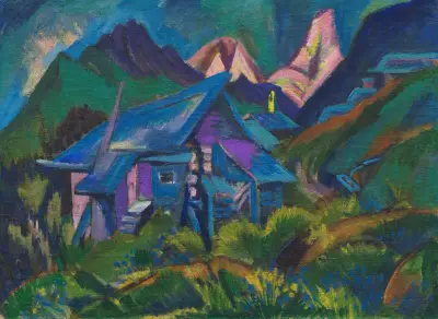 Alphütten und Tinzenhorn av Ernst Ludwig Kirchner