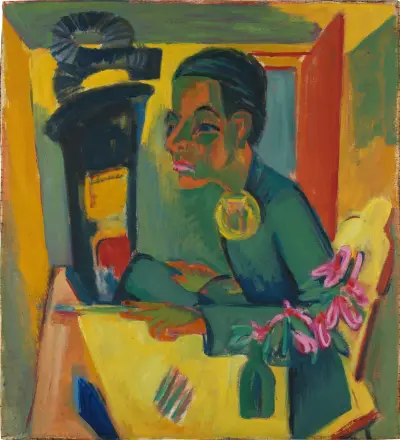 Der Maler (Selbstbildnis) av Ernst Ludwig Kirchner