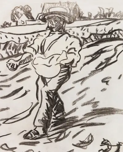 Der Sämann (Säender Bauer) av Ernst Ludwig Kirchner