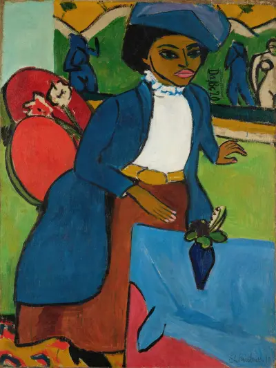 Frauenbildnis (Portrait of a Woman) av Ernst Ludwig Kirchner