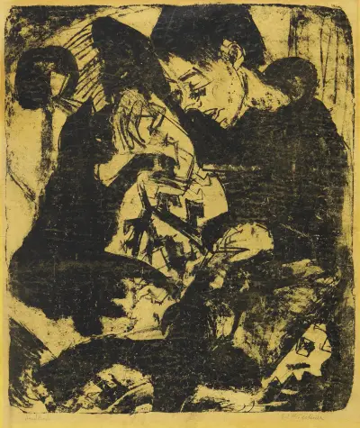 Knabe mit Katze von Ernst Ludwig Kirchner