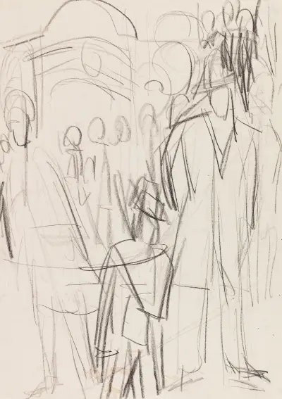 Nächtliche Berliner Straßenszene av Ernst Ludwig Kirchner