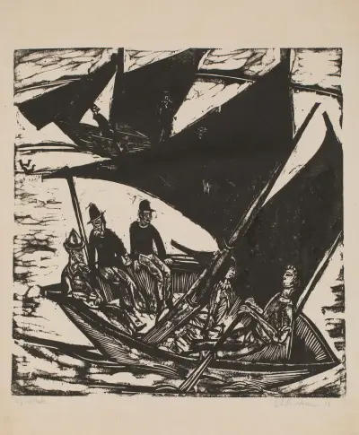 Sailboats at Fehmarn von Ernst Ludwig Kirchner
