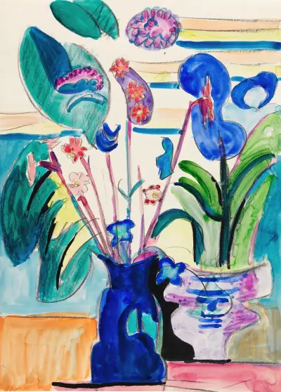 Stillleben mit Calla av Ernst Ludwig Kirchner