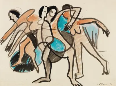 Tanzgruppe av Ernst Ludwig Kirchner