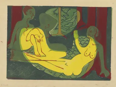 Tři nahé ženy v lese, Ernst Ludwig Kirchner