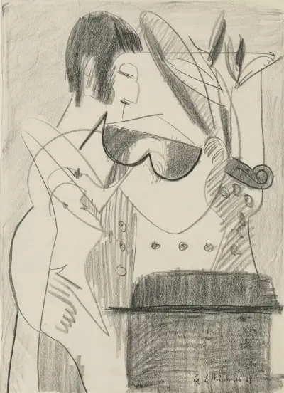 Violinistin vor Bild av Ernst Ludwig Kirchner