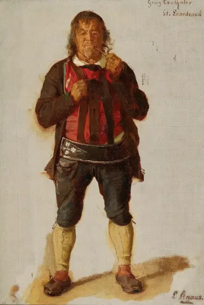 Portrait of Georg Lanthaler, St. Leonhard, Ludwig Knaus