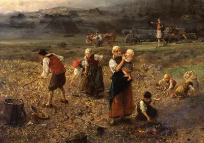 Potato harvest, Ludwig Knaus