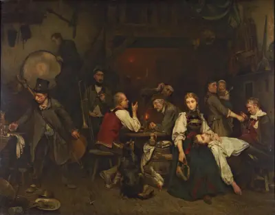 The Morning after the Festival, Ludwig Knaus