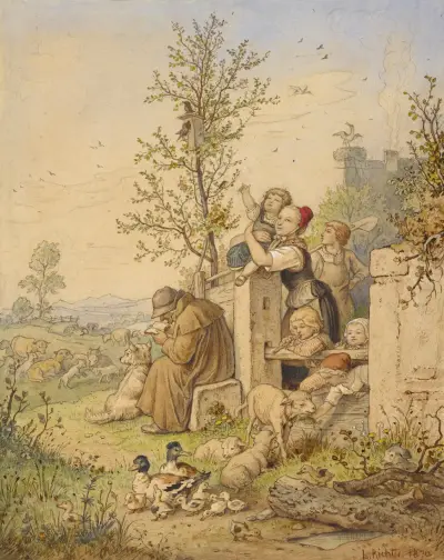 Spring Has Arrived av Adrian Ludwig Richter