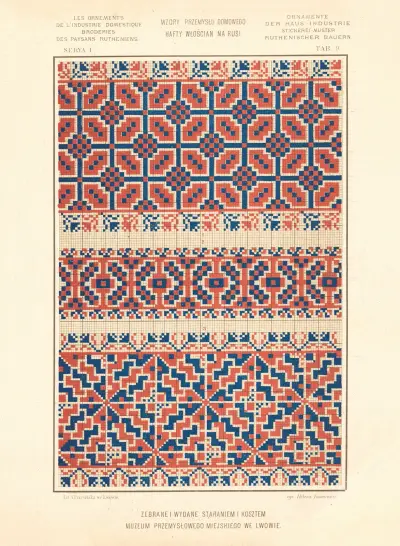 Les ornements de l’industrie domestique – Broderies des paysans Rutheniens vol.2 Pl.09 av Ludwik Wierzbicki