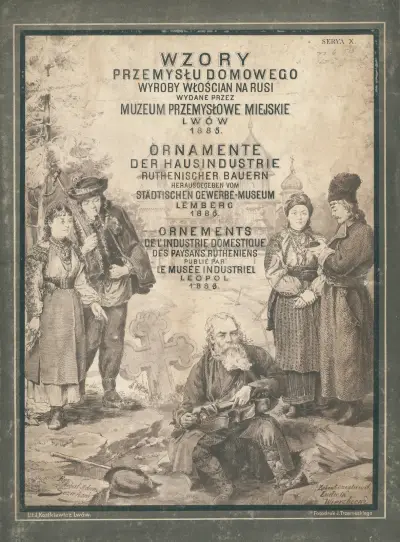 Les ornements de l’industrie domestique – Couvertures tissues et tapis des paysans Rutheniens Pl.01 av Ludwik Wierzbicki