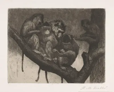 Five monkeys in a tree av Hendrik Maarten Krabbé