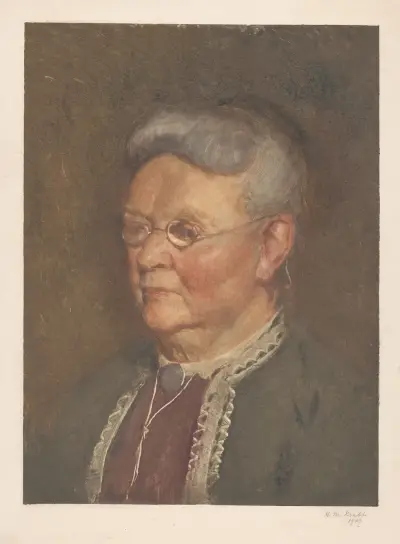 Portrait of an old lady av Hendrik Maarten Krabbé