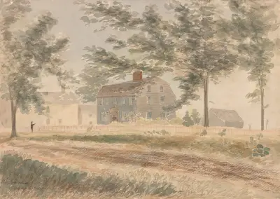 The ‘Tate House’; Strandwater Village near Portland Maine. Thurs. Aug. 10, 1876, 11 a.m. (very warm) av James Madison Alden