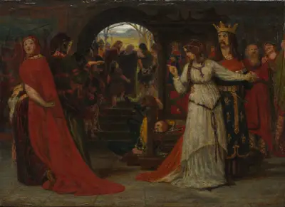 Cordelia Parting from her Sisters av Ford Madox Brown