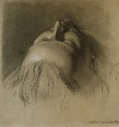 Parisina’s Sleep – Study for Head of Parisina av Ford Madox Brown