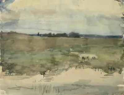 Landschaft, 1890 – Nr. 2 von Magnus Enckell