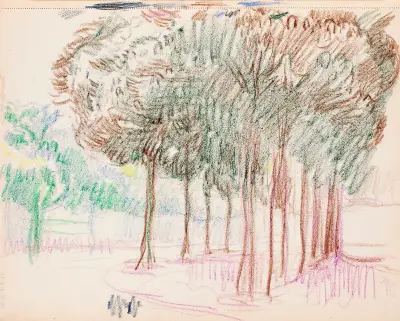 Landschaft, Bäume, 1910 – Nr. 1 von Magnus Enckell
