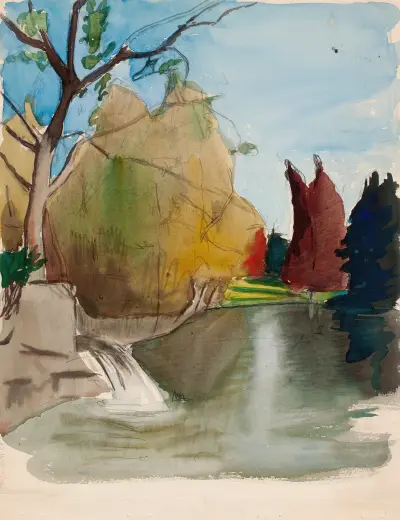 Landschaft, 1895 von Magnus Enckell