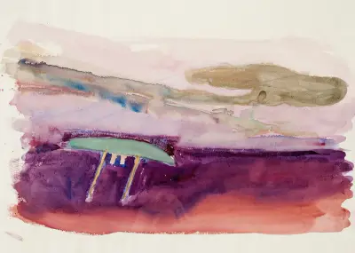 Meereslandschaft mit zweimastigem Segelboot von Magnus Enckell