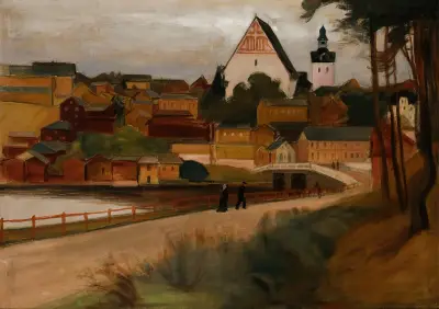 Blick auf Porvoo von Magnus Enckell