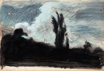 Nächtliche Landschaft von Magnus Enckell