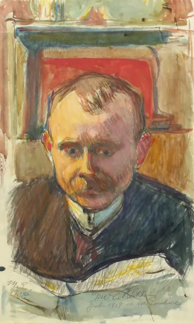 Porträt von Edvard Richter von Magnus Enckell