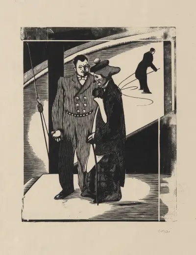 Klaun „grand mère“ a ředitel, Marc Gonthier