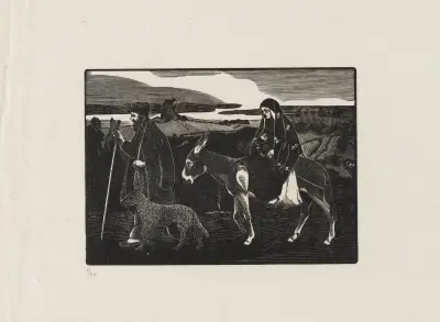 Útěk do Egypta (se psem), 1954, Marc Gonthier