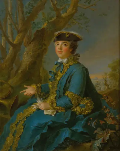 Portrait Of Marie Louise Elisabeth De France, Duchess Of Parma av Jean-Marc Nattier